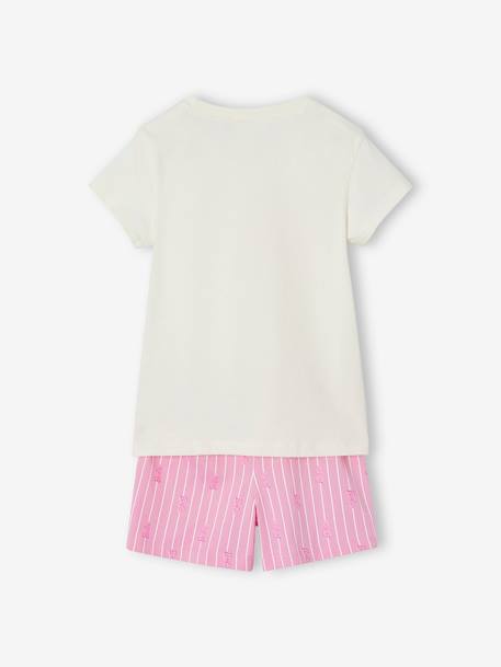 Pyjashort Barbie motif foil brillant rose bonbon - vertbaudet enfant 