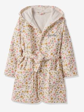 Fille-Peignoir de bain enfant personnalisable, avec coton recyclé