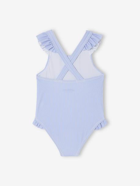 Striped Swimsuit for Baby Girls blue - vertbaudet enfant 