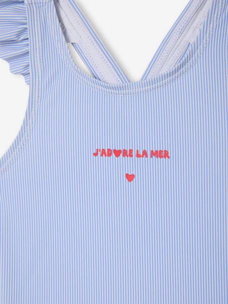 Striped Swimsuit for Baby Girls blue - vertbaudet enfant 