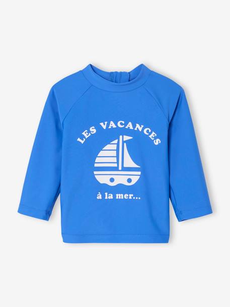 Baby Swim Set: UV-Protection T-Shirt & Shorts blue - vertbaudet enfant 