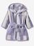 Peignoir de bain Bébé rayures TRANSAT capsule famille personnalisable, avec coton recyclé rayé jaune+rayé vert+rayé violet - vertbaudet enfant 