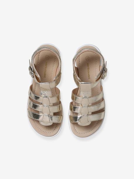 Multi-Strap Sandals for Children black+gold - vertbaudet enfant 