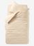 Plain Duvet Cover + Pillowcase Set in Organic Cotton* Gauze for Babies ochre+sage green+vanilla - vertbaudet enfant 