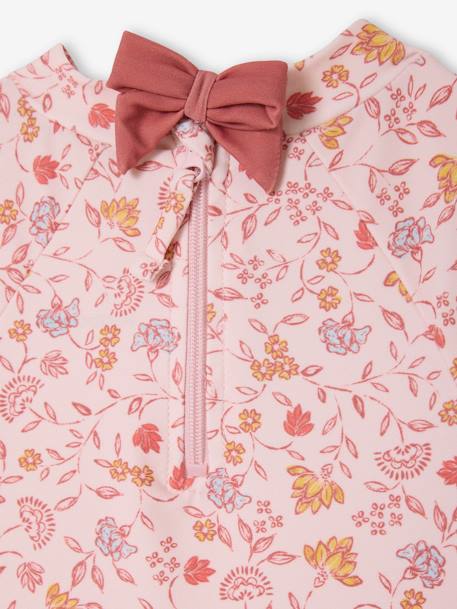 Long-Sleeved UV-Protection Swimsuit for Baby Girls pale pink - vertbaudet enfant 