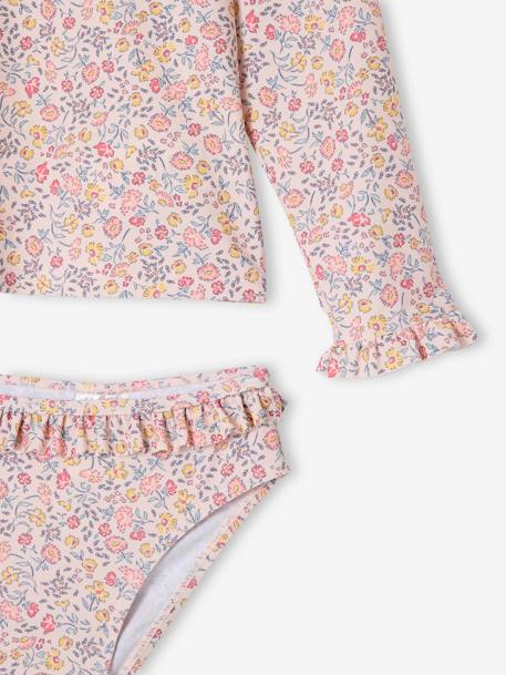 Two-Piece UV Protection Swimsuit for Girls pale pink - vertbaudet enfant 