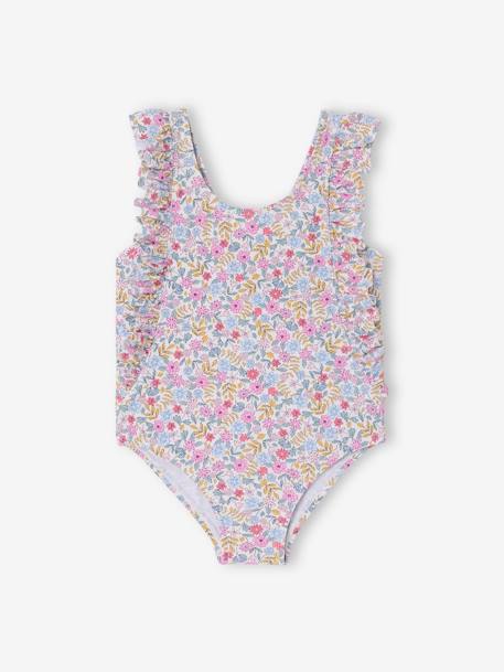 One-Piece Swimsuit for Girls ecru - vertbaudet enfant 