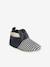 Pair of Two-Tone Elasticated Leather Shoes for Babies striped blue - vertbaudet enfant 