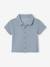 Short-Sleeved Shirt for Babies grey blue - vertbaudet enfant 