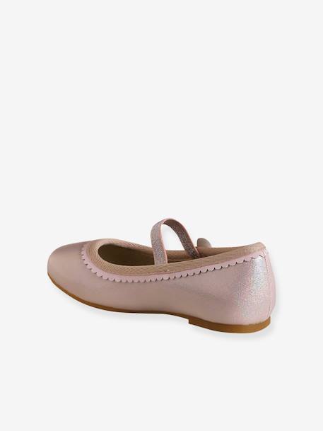 Glittery Ballerina Pumps for Girls, Designed for Autonomy pale pink - vertbaudet enfant 