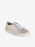Leather Lace-Up Trainers for Children gold+printed beige - vertbaudet enfant 