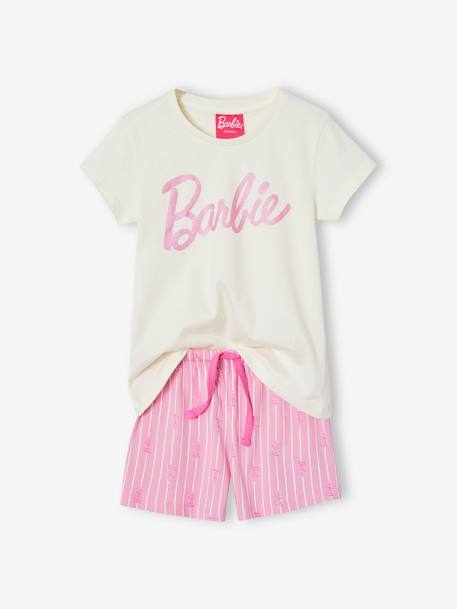 Pyjashort Barbie motif foil brillant rose bonbon - vertbaudet enfant 