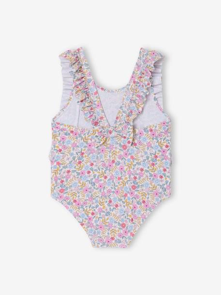 One-Piece Swimsuit for Girls ecru - vertbaudet enfant 