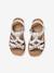 Leather Sandals with Hook-&-Loop Fastening for Toddlers set blue+white - vertbaudet enfant 