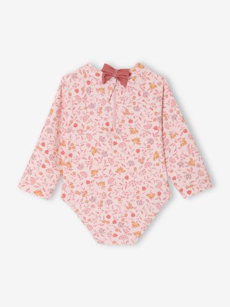 Long-Sleeved UV-Protection Swimsuit for Baby Girls pale pink - vertbaudet enfant 