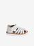 Sandales scratchées cuir bébé bout fermé blanc+lot rose - vertbaudet enfant 