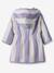 Peignoir de bain Bébé rayures TRANSAT capsule famille personnalisable, avec coton recyclé rayé jaune+rayé vert+rayé violet - vertbaudet enfant 