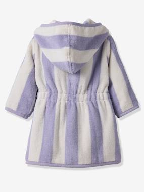 Striped Baby Dressing Gown with Recycled Cotton, TRANSAT Family Capsule Collection - vertbaudet enfant