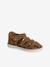 Leather Hook-&-Loop Sandals for Children, Designed for Autonomy camel - vertbaudet enfant 