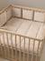 Cot/Playpen Bumper in Plain Cotton Gauze olive+taupe - vertbaudet enfant 