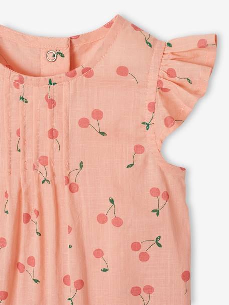 Ensemble bébé fille combinaison + bandeau imprimés rose imprimé+rose pâle+rose poudré+vert céladon imprimé - vertbaudet enfant 