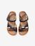 Pair of Fancy Strappy Leather Sandals for Children, Designed for Autonomy set blue - vertbaudet enfant 