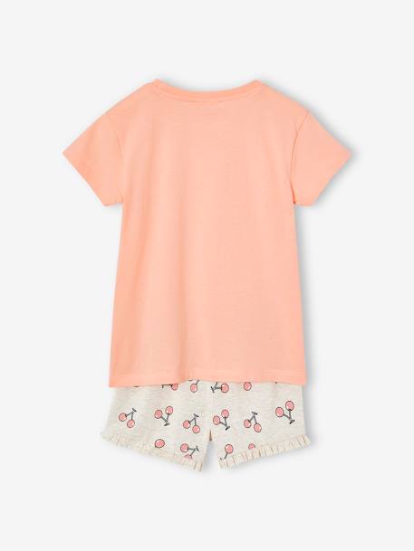 Pyjashort fille Tic & Tac cerises corail - vertbaudet enfant 