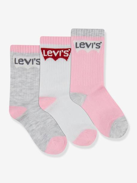 Lot de 3 paires de chaussettes Batwing regular Cut LEVI'S noir+rose - vertbaudet enfant 
