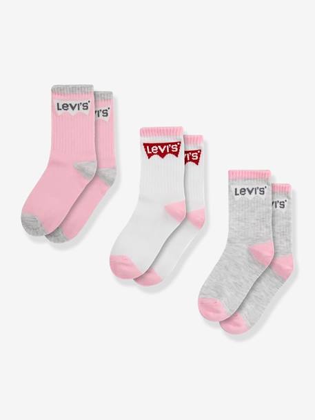 Lot de 3 paires de chaussettes Batwing regular Cut LEVI'S noir+rose - vertbaudet enfant 