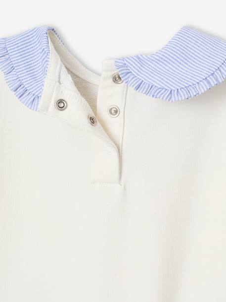 Sweat bébé à col Claudine écru - vertbaudet enfant 