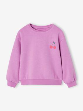 Sweat fille motif imprimé - vertbaudet enfant Fille-Pull, gilet, sweat-Sweat-Sweat fille motif imprimé