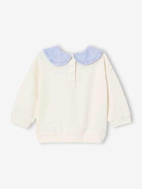 Sweat bébé à col Claudine écru - vertbaudet enfant 