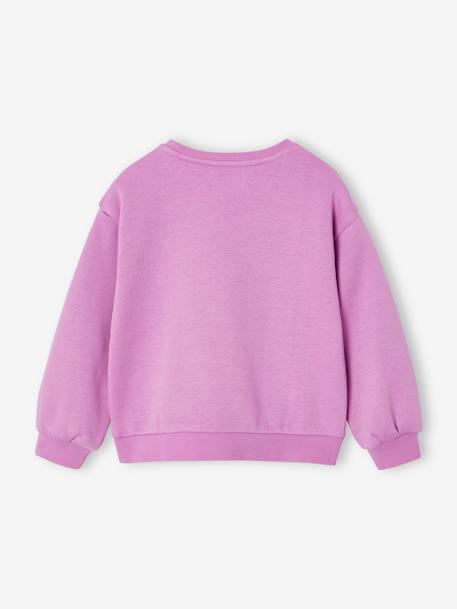 Sweat fille motif imprimé corail+pivoine+vanille+violet - vertbaudet enfant 