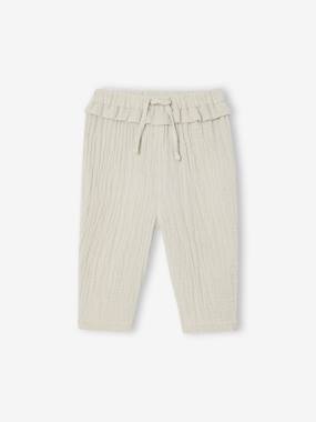 Bébé-Pantalon bébé fille en gaze de coton