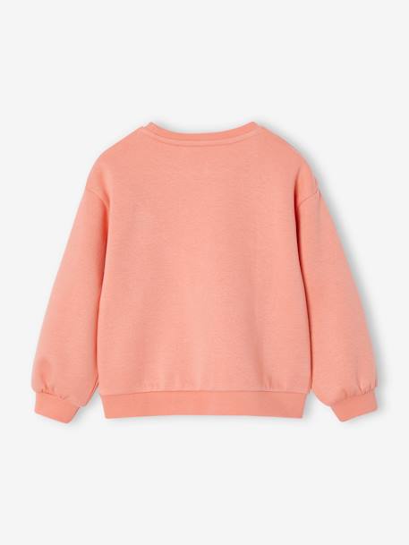 Sweat fille motif imprimé corail+pivoine+vanille+violet - vertbaudet enfant 