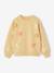 3D Floral Girls' Sweatshirt golden yellow - vertbaudet enfant 