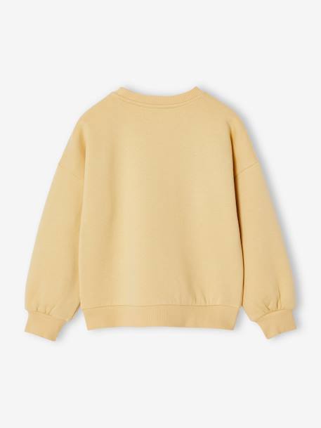 3D Floral Girls' Sweatshirt golden yellow - vertbaudet enfant 
