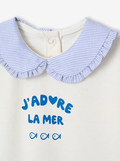 Sweat bébé à col Claudine écru - vertbaudet enfant 