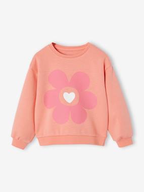 Sweat fille motif imprimé - vertbaudet enfant Fille-Pull, gilet, sweat-Sweat-Sweat fille motif imprimé