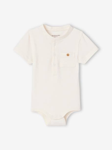 Pack of 2 of newborn Mao collar bodysuits khaki - vertbaudet enfant 
