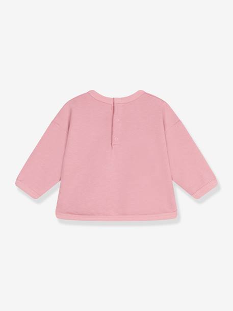 Sweat bébé en coton uni rose - vertbaudet enfant 