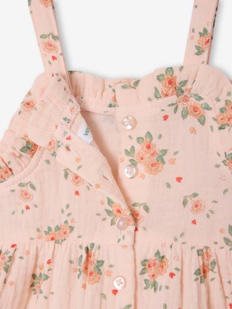 Wide Cotton Gauze Jumpsuit pale pink - vertbaudet enfant 