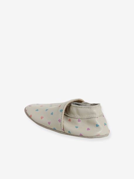 Chaussons bébé cuir souple blanc imprimé+bleu nuit+lot rose+or+rose imprimé+rose poudré - vertbaudet enfant 