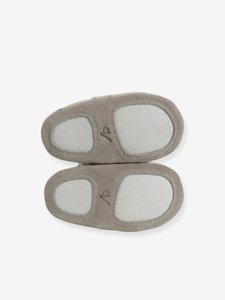 Chaussons bébé cuir souple blanc imprimé+bleu nuit+lot rose+or+rose imprimé+rose poudré - vertbaudet enfant 