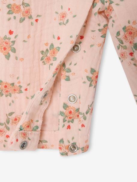 Wide Cotton Gauze Jumpsuit pale pink - vertbaudet enfant 