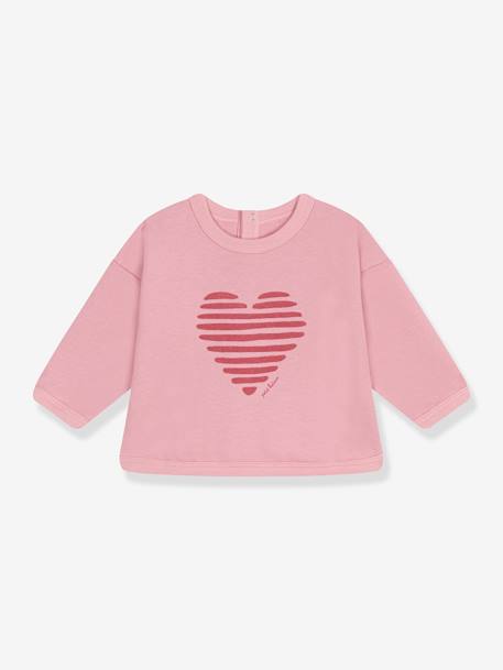 Sweat bébé en coton uni rose - vertbaudet enfant 