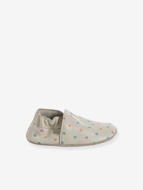 Chaussons bébé cuir souple blanc imprimé+bleu nuit+lot rose+or+rose imprimé+rose poudré - vertbaudet enfant 