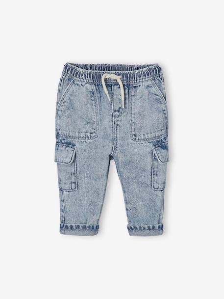 Baby battle jeans with elasticated waist double stone - vertbaudet enfant 