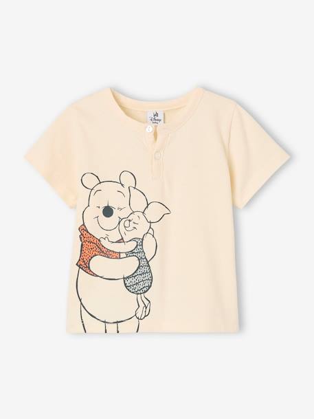 Ensemble Disney Winnie L'ourson bébé tee-shirt tunisien + short bleu chambray - vertbaudet enfant 