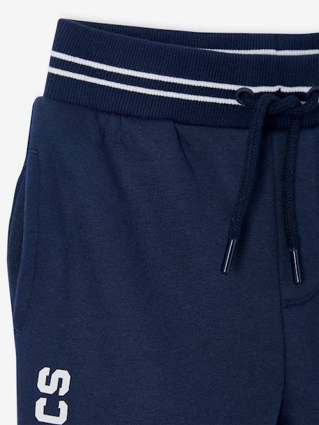 Pantalon jogging sport en molleton garçon gris chiné+marine - vertbaudet enfant 